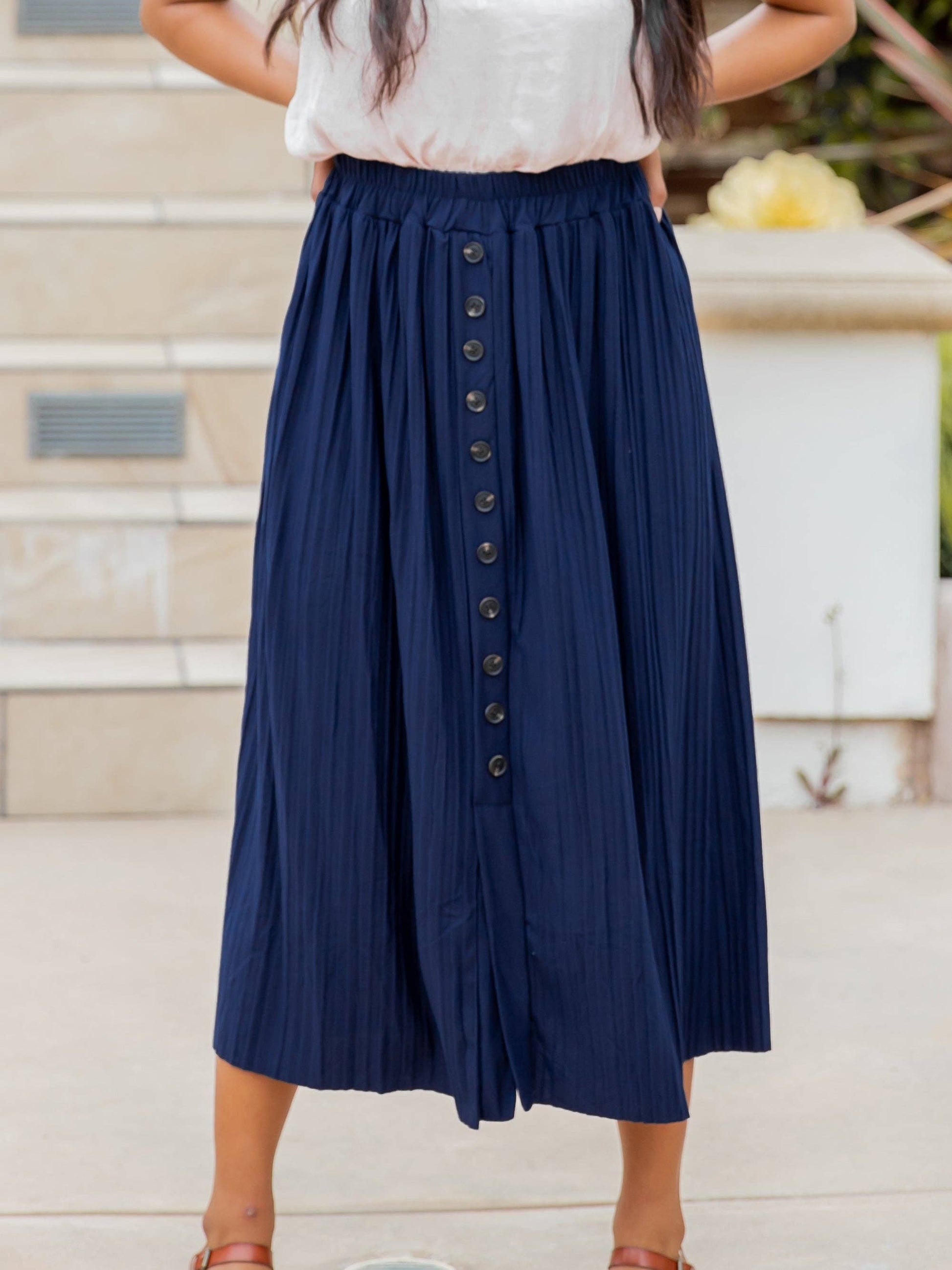 Ladies All Seasons Pleated Skirt by Tickled Teal Swede Alley Co.