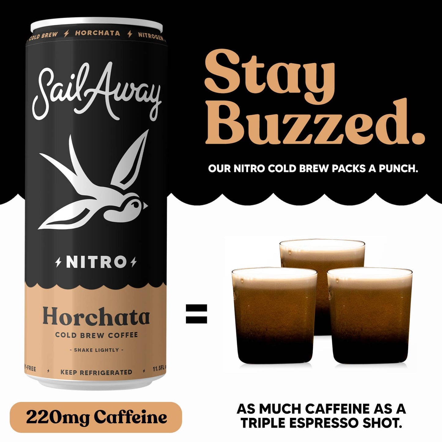 Sail Away Coffee Co. - Cold Brew Coffee Cans - Vanilla & Cinnamon Swede Alley Co.
