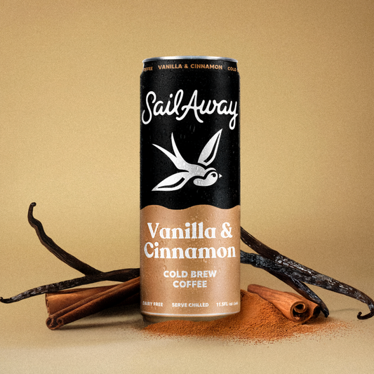 Sail Away Coffee Co. - Cold Brew Coffee Cans - Vanilla & Cinnamon Swede Alley Co.