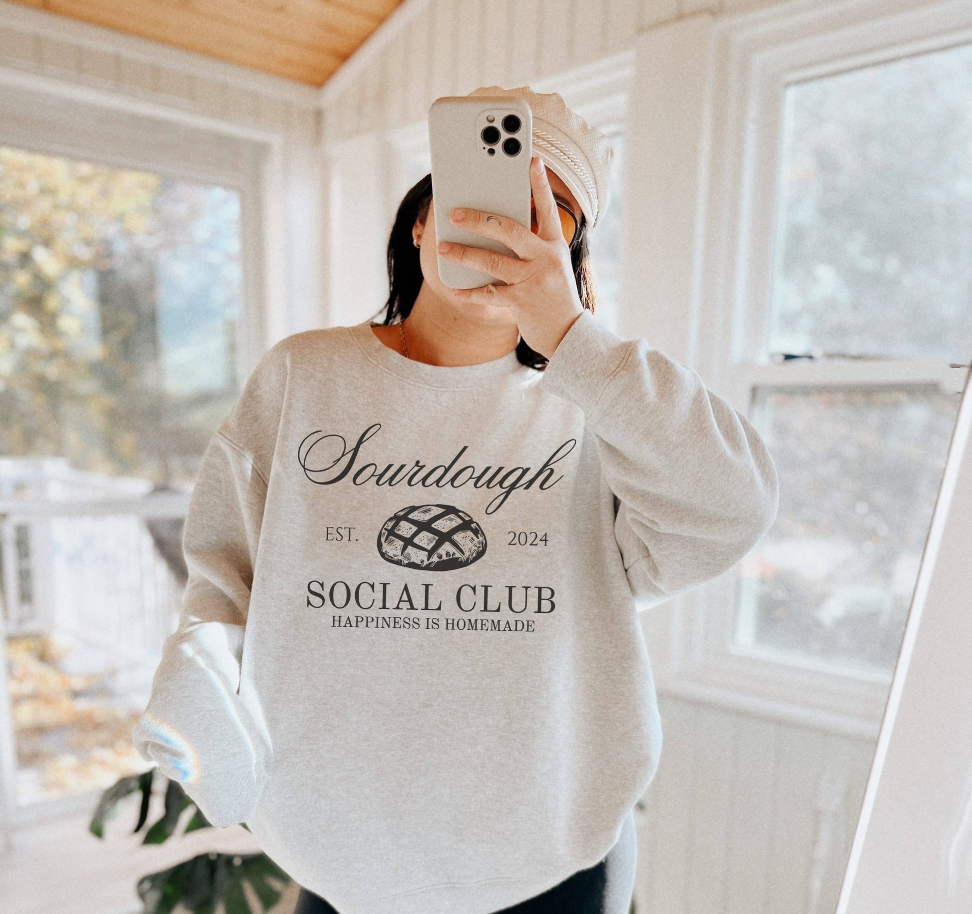 Ladies Sourdough Social Club Crew Neck Sweatshirt - From Amy Anne Apparel Swede Alley Co.