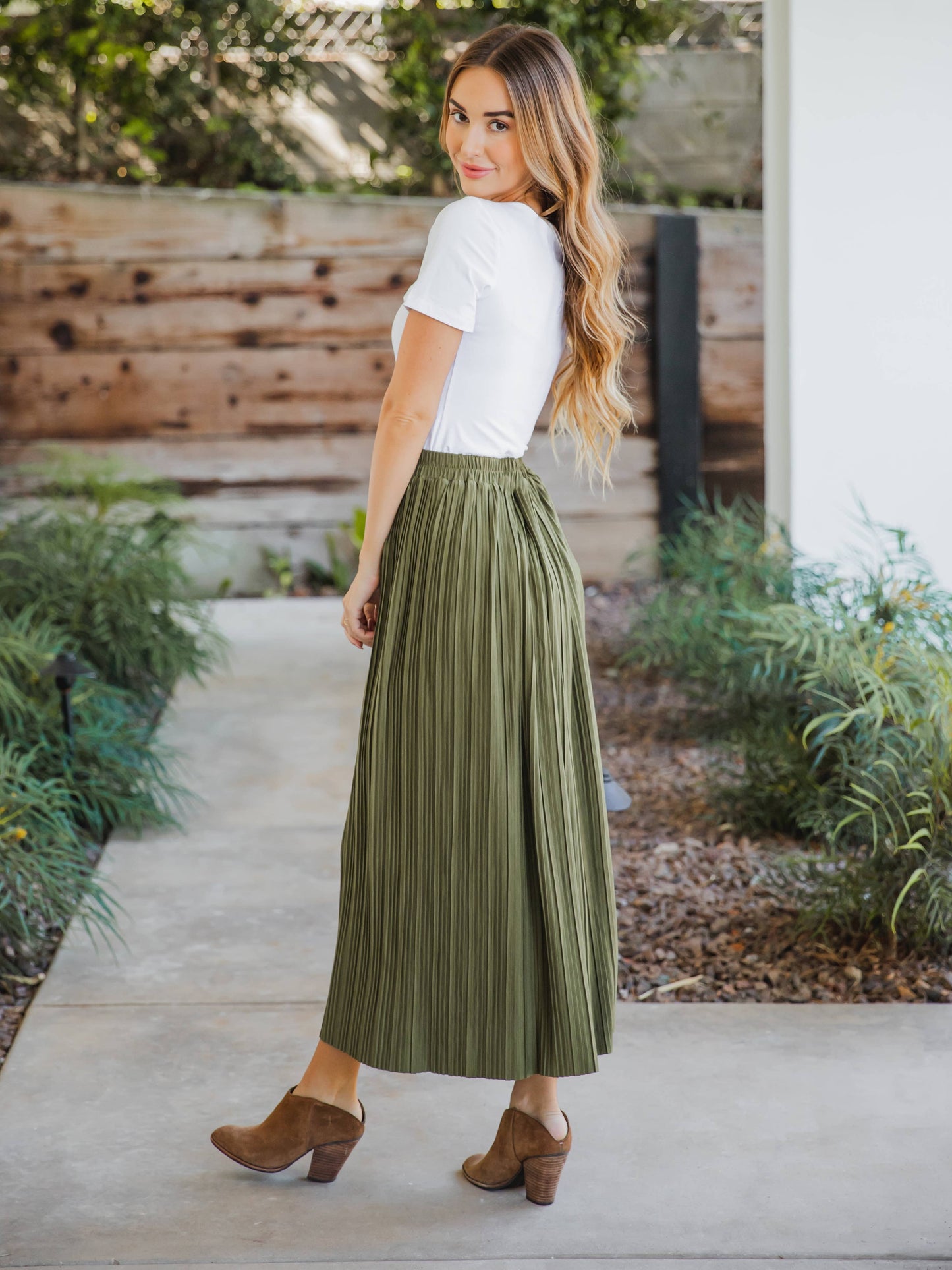 Ladies All Seasons Pleated Skirt by Tickled Teal Swede Alley Co.