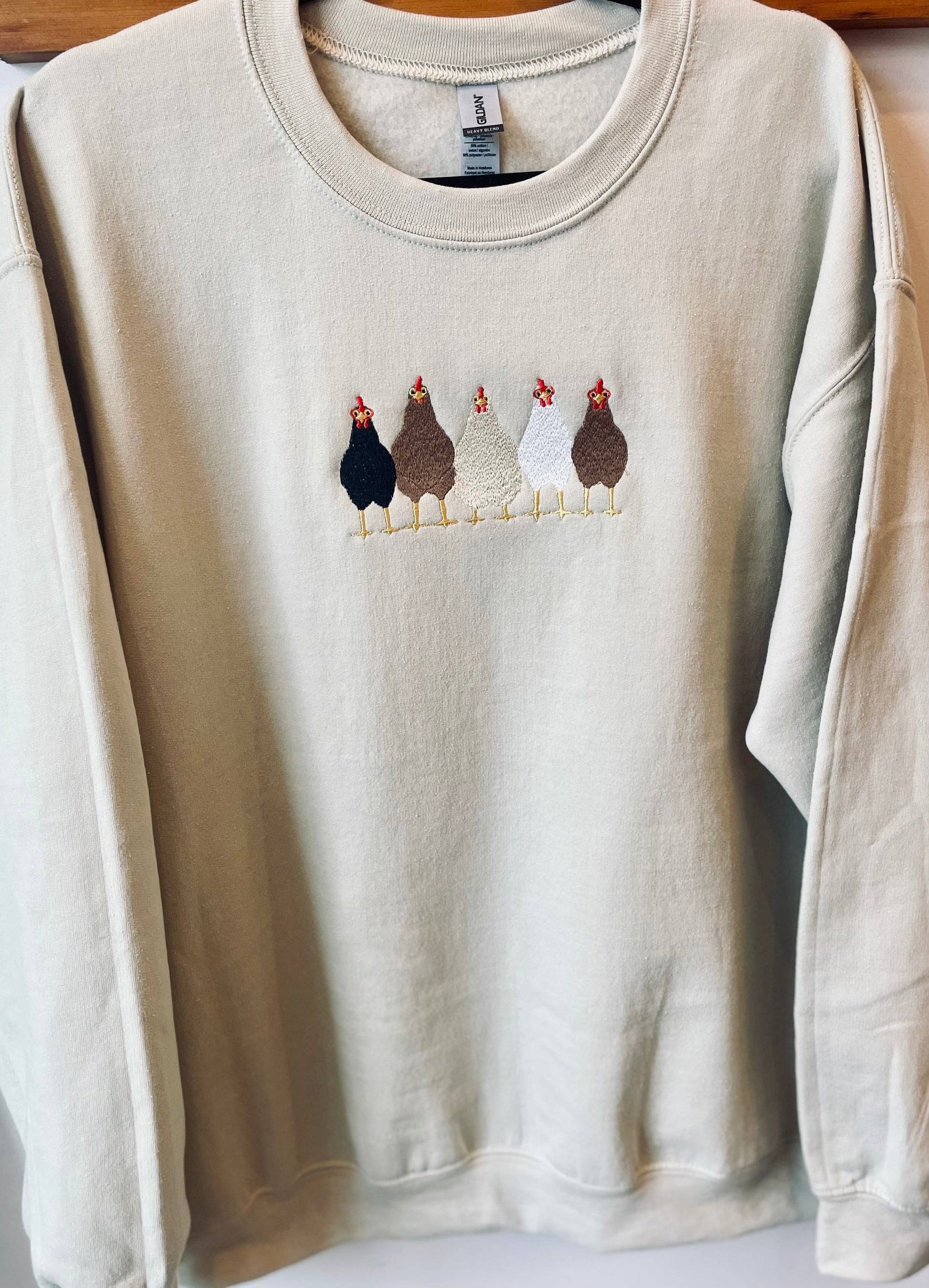 Wills Creek Designs - Chickens Wholesale Embroidered Sweatshirt Swede Alley Co.