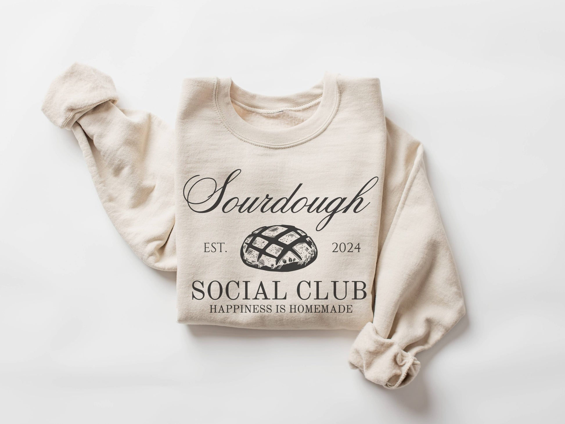 Ladies Sourdough Social Club Crew Neck Sweatshirt - From Amy Anne Apparel Swede Alley Co.