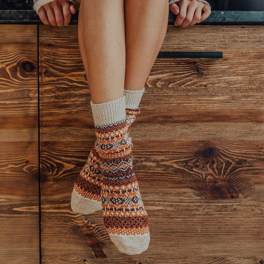 Pumpkin Spice Nordic Wools Socks Swede Alley Co.