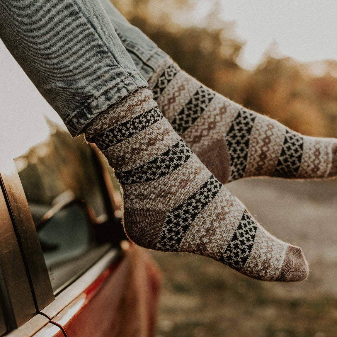 Men and Ladies Nordic Socks from Nordic Wools- Cinnamon Swede Alley Co.