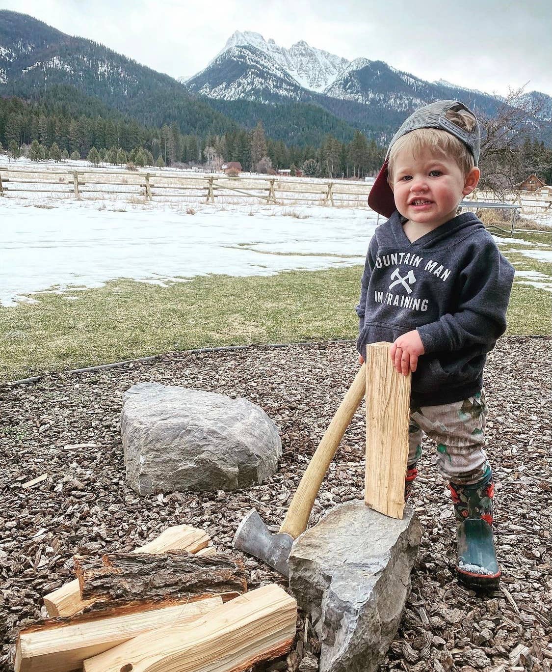 Made of Mountains - Mountain Man In Training Children's Hoodie Swede Alley Co.